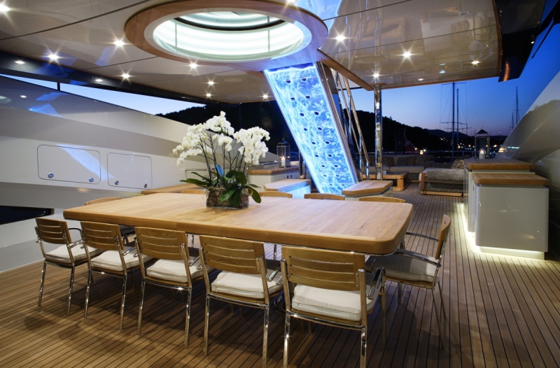 Bubble Walls are Functional creations of Swirley Bubble Walls on a Yacht